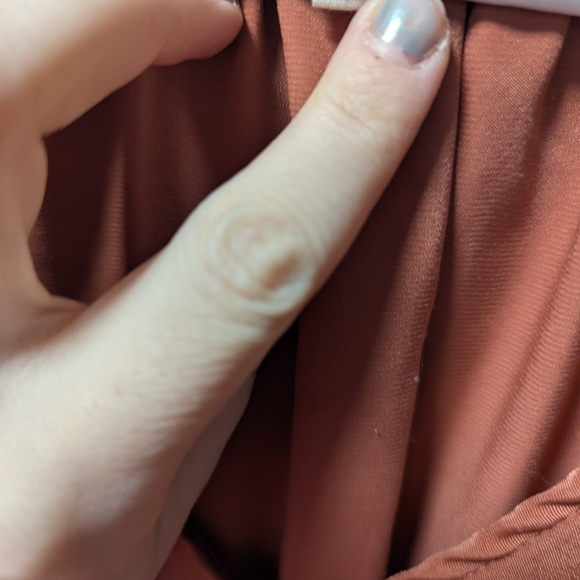 Chic Long Sleeve Rust Dress - Picture 2 of 4